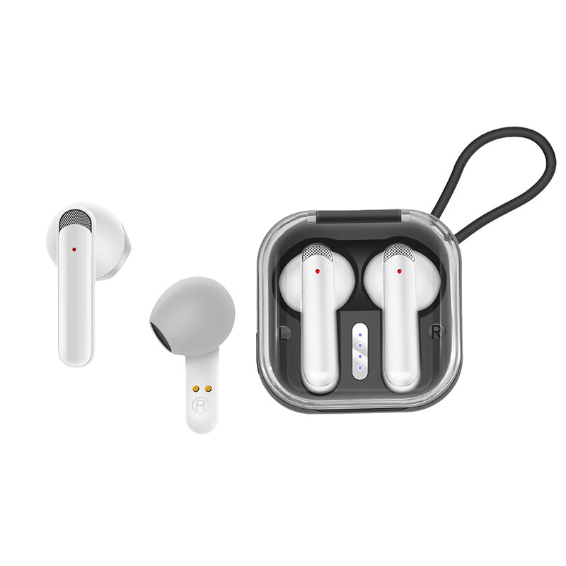 AKZ-S21 Sports Earphones Mini Transparent Shell Bluetooth Earphones TWS Lightweight Running Type-c Charging Port