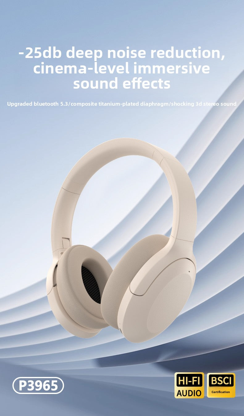 P3965 Active Noise Cancelling Bluetooth Headset Wireless Headset ANC Foldable