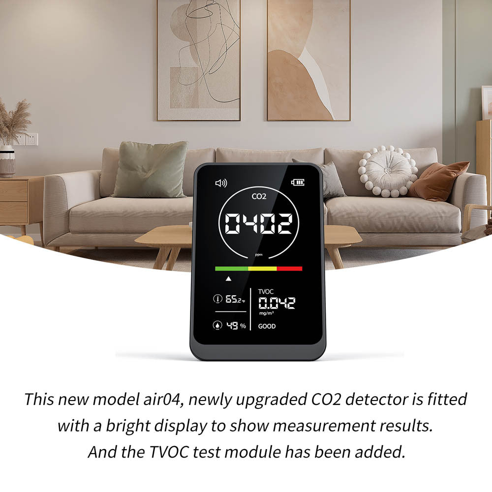 Infrared carbon dioxide detector Air quality detector Temperature and humidity monitoring CO2 NDIR TVOC