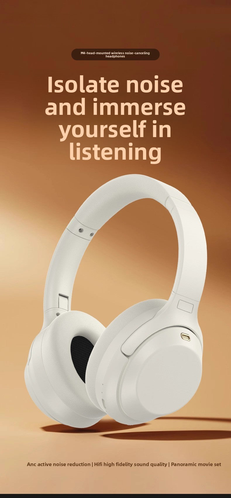 Head-mounted Bluetooth headset, wireless noise reduction headset, long standby for computer e-sports games