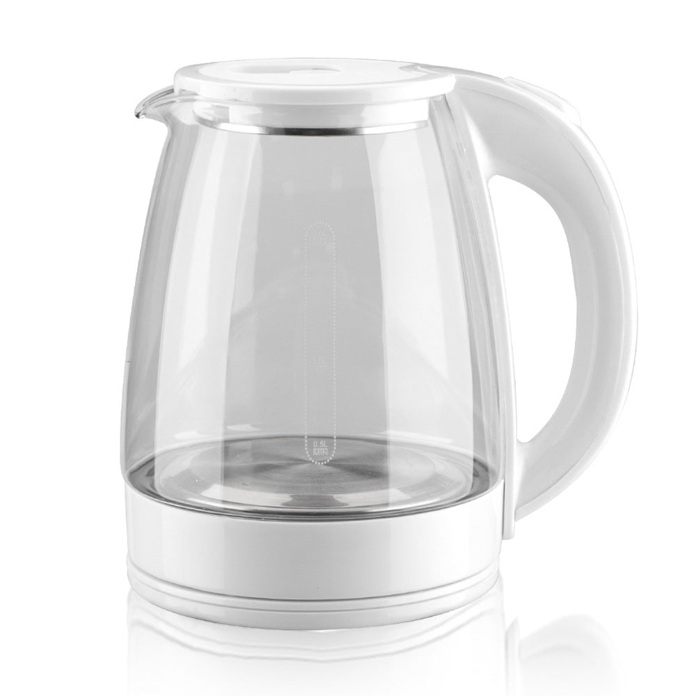 European 220V high boron glass blue light electric kettle household tea maker flower teapot frying medicine pot small office