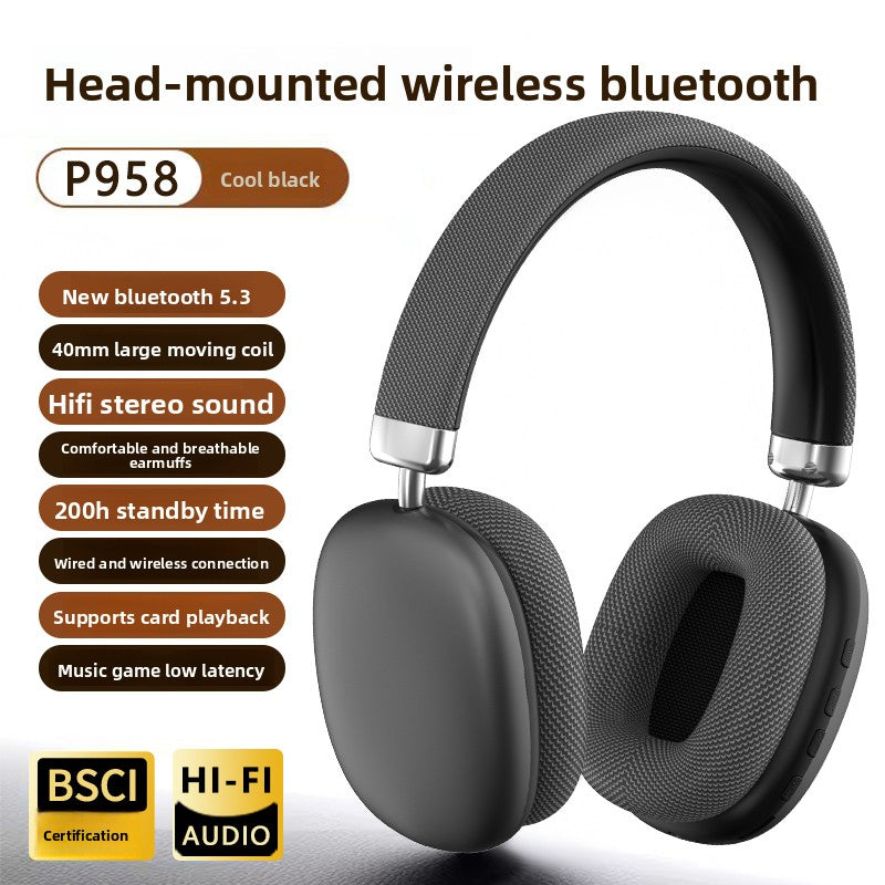 P958 Wireless Headset Long Battery Life Universal Bluetooth Headset Suitable for Apple Huawei Mobile Phones