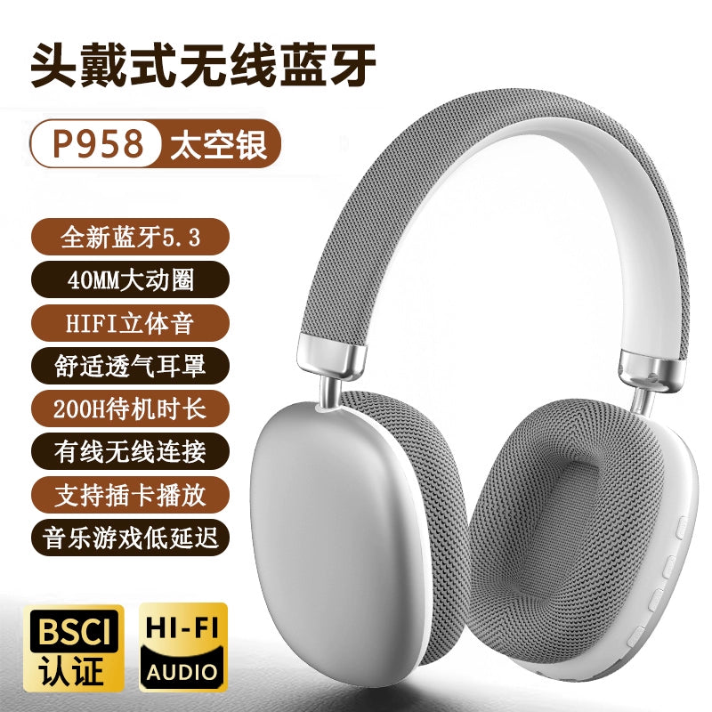 P958 Wireless Headset Long Battery Life Universal Bluetooth Headset Suitable for Apple Huawei Mobile Phones