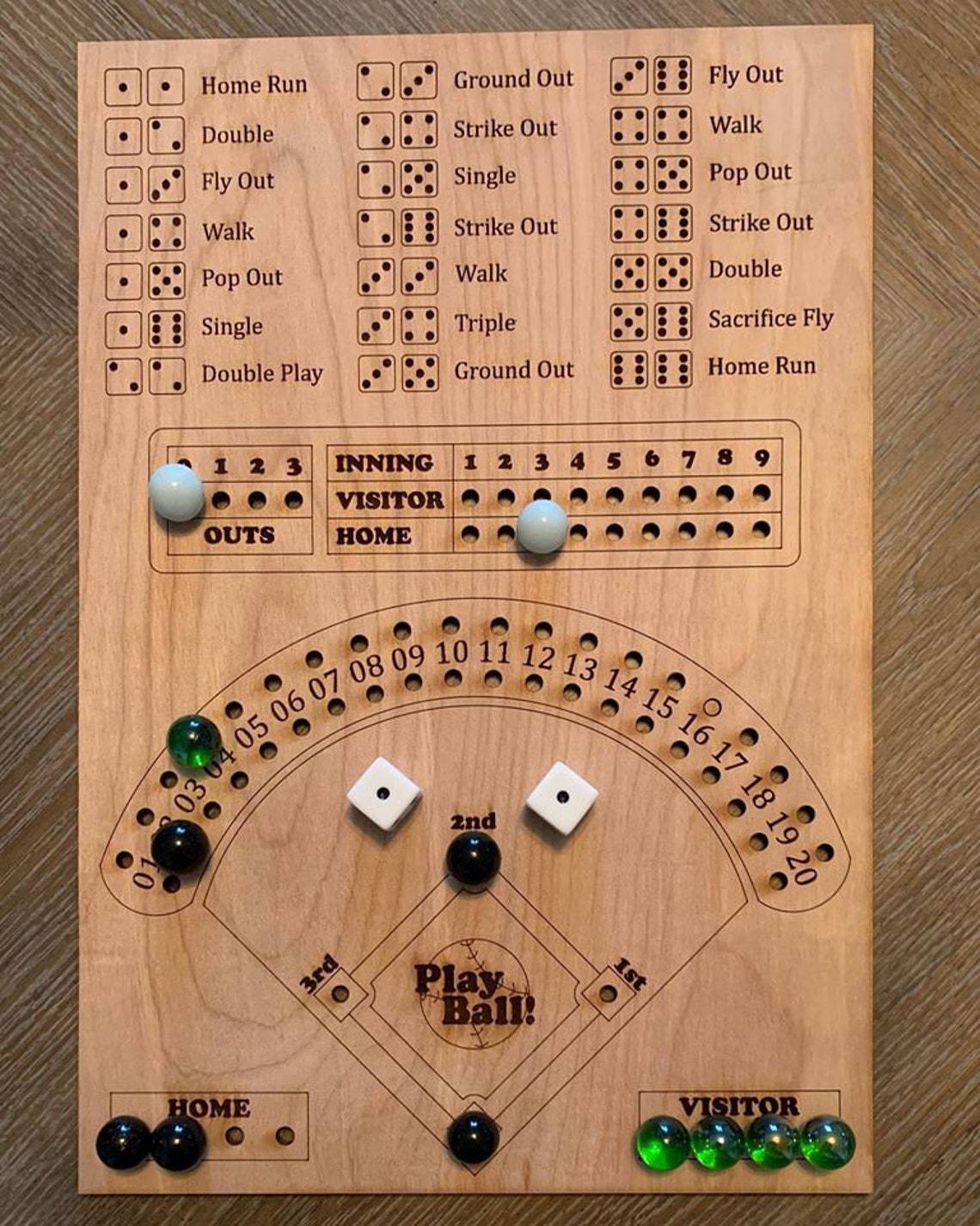 Baseball Dice Board Game Baseball Dice Board Game Party Props