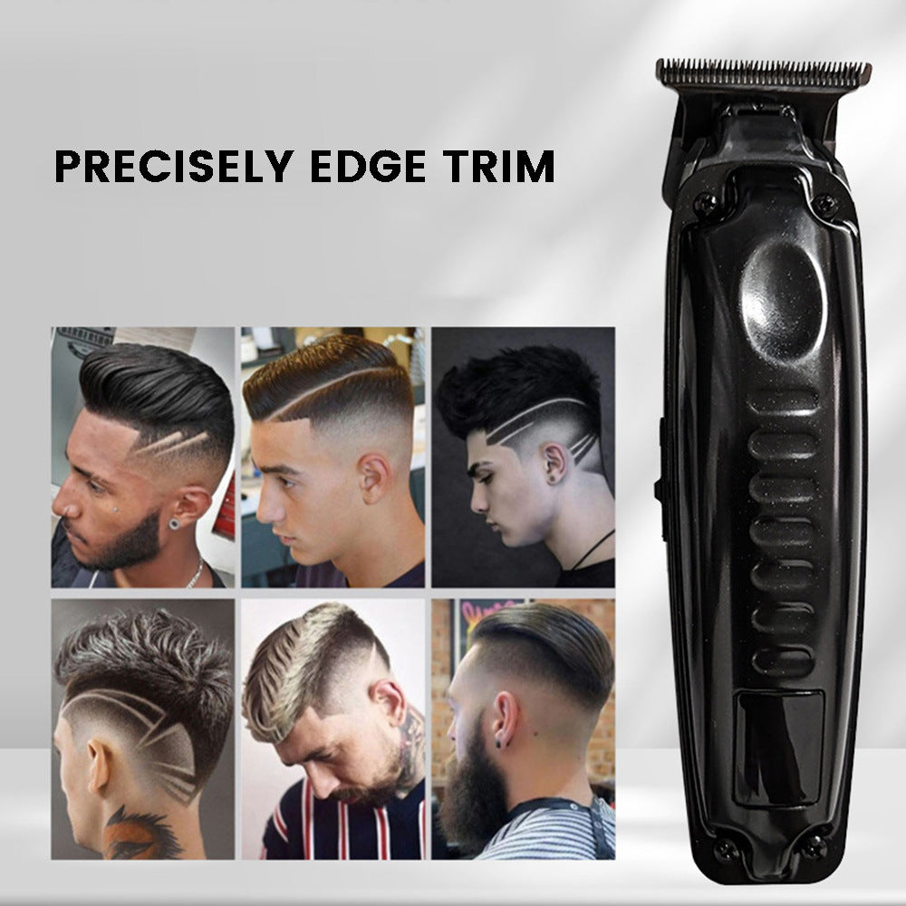 Oil head haircut, electric rechargeable electric pusher, LCD digital display function engraving gradual change electric push shearing