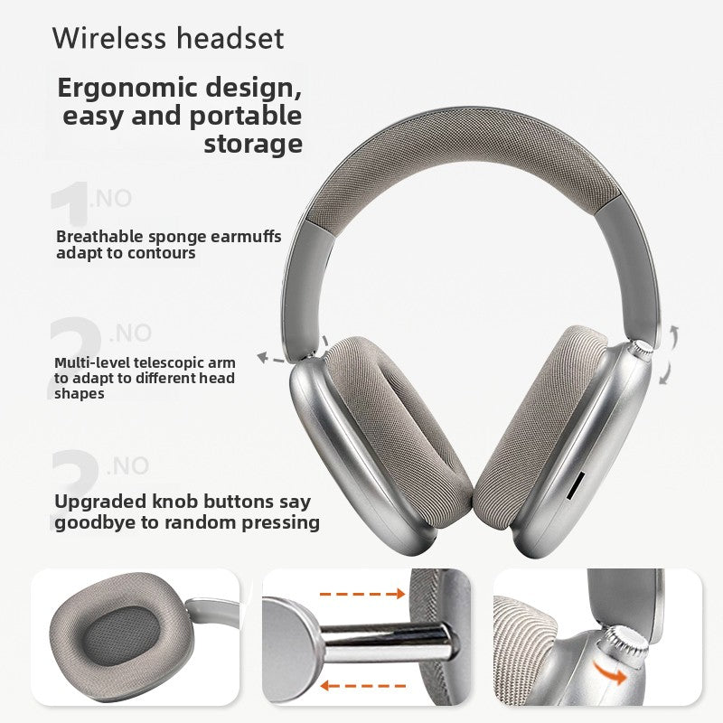 P958MAX Wireless Headset Bluetooth Headset Wired Long Life Type-C Headset