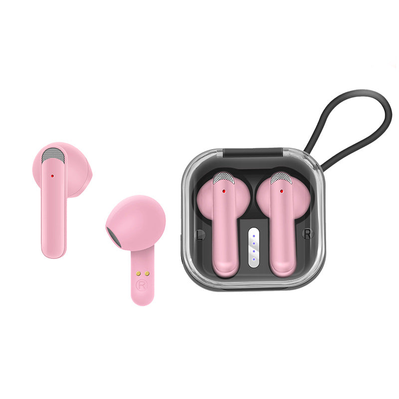 AKZ-S21 Sports Earphones Mini Transparent Shell Bluetooth Earphones TWS Lightweight Running Type-c Charging Port