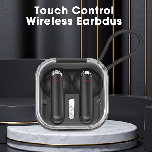 AKZ-S21 Sports Earphones Mini Transparent Shell Bluetooth Earphones TWS Lightweight Running Type-c Charging Port