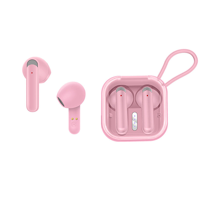 AKZ-S21 Sports Earphones Mini Transparent Shell Bluetooth Earphones TWS Lightweight Running Type-c Charging Port