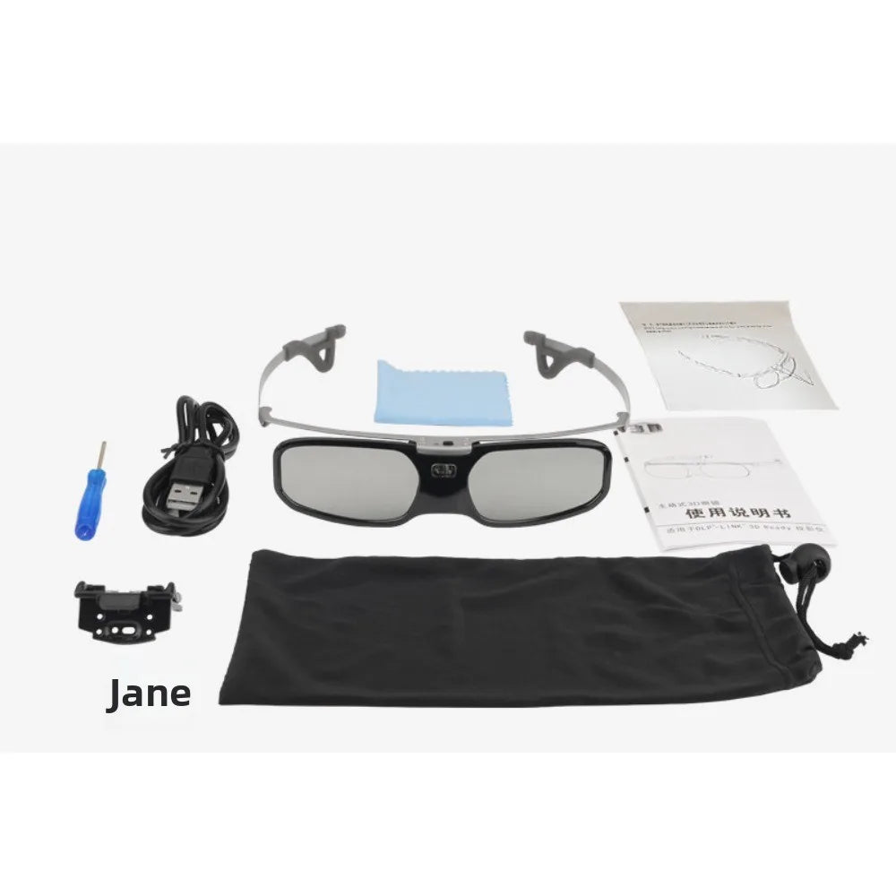 Suitable for clip-on myopia Bluetooth active shutter 3D glasses for EPSON Epson/Sony/TV/projection color random delivery