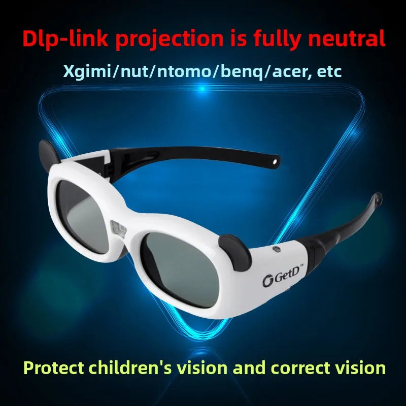 Compatible for children DLP active shutter 3D glasses Suitable for Optoma BenQ Extreme Rice H2S Nut J9 Projector