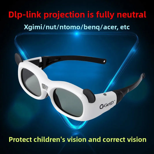 Compatible for children DLP active shutter 3D glasses Suitable for Optoma BenQ Extreme Rice H2S Nut J9 Projector