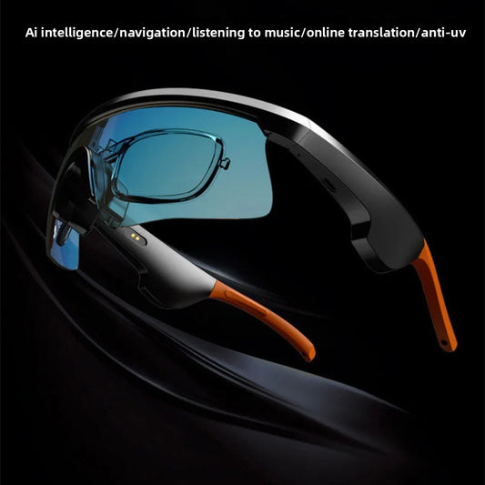 Suitable for translators AI intelligent online translation glasses Multilingual outdoor riding UV protection listening music