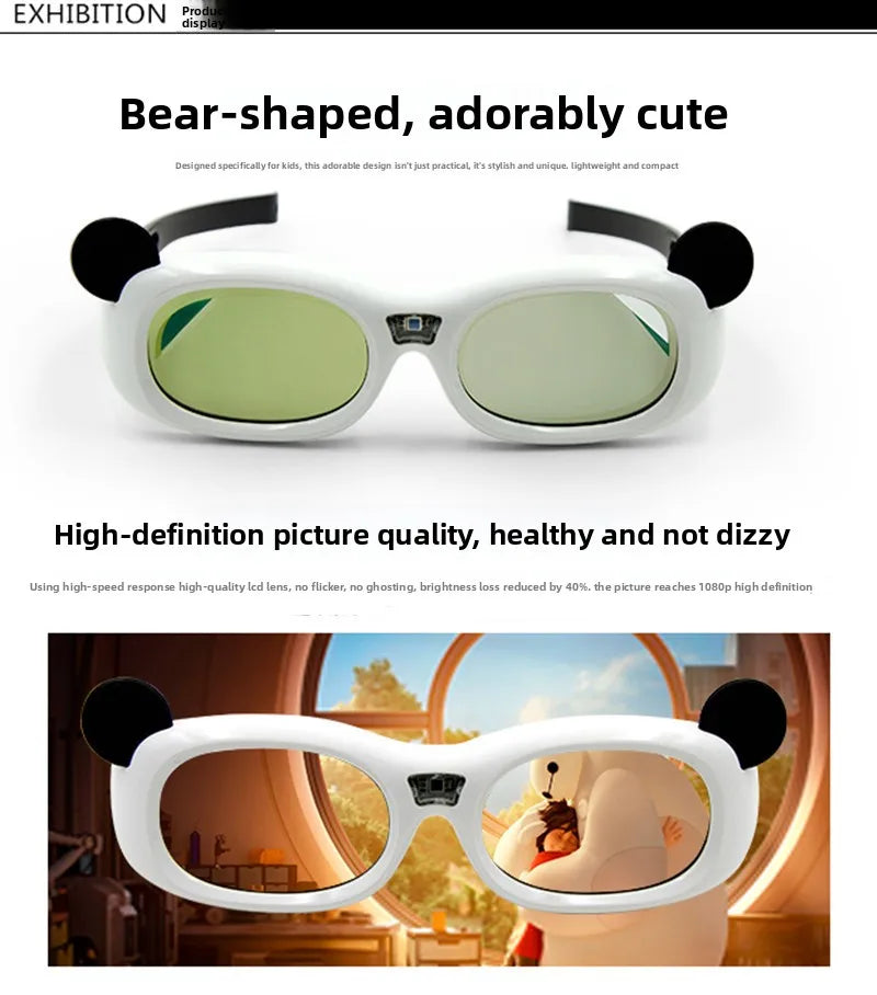 Compatible for children DLP active shutter 3D glasses Suitable for Optoma BenQ Extreme Rice H2S Nut J9 Projector