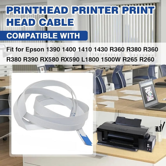 Printhead Printer Print Head Cable Compatible with Epson 1390 1400 1410 1430 L1800 1500W EP4004 R260 R360 R380 R390 RX580 RX590