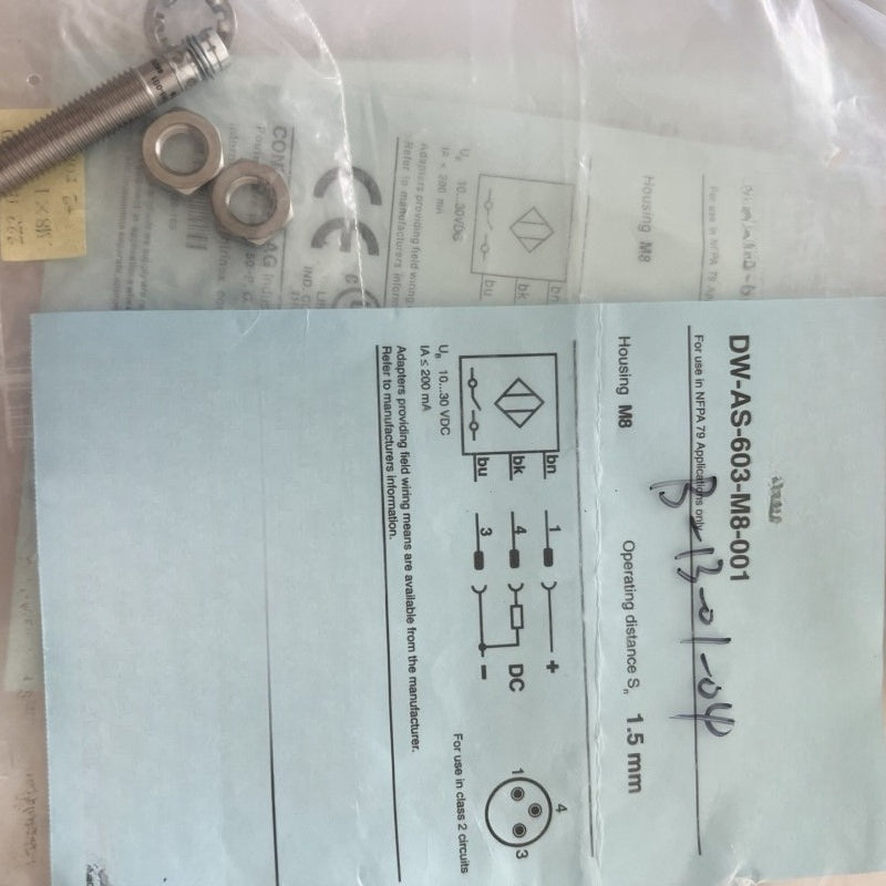 DW-AS-603-M8-001 sensors proximity switches for Contrinex