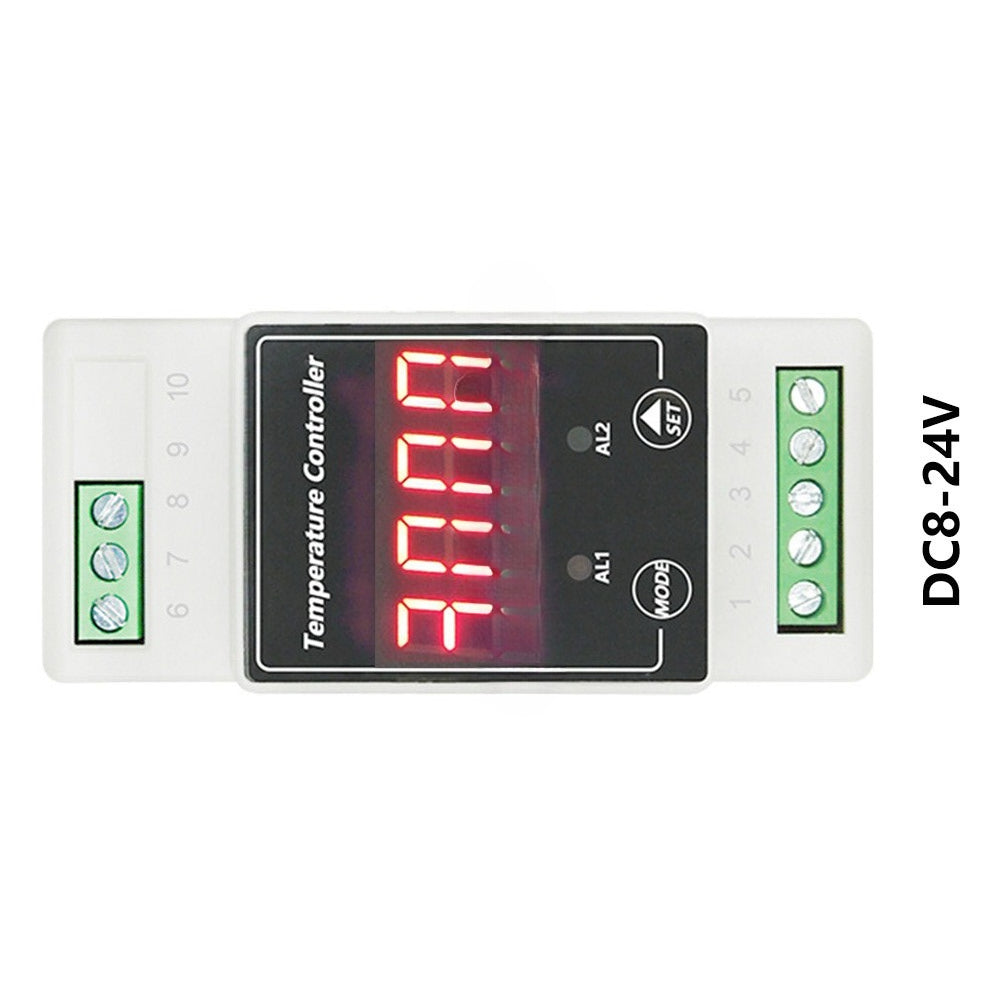 AC100-240V Din Rail Intelligent Digital Temperature Controller Thermostat 8-24V
