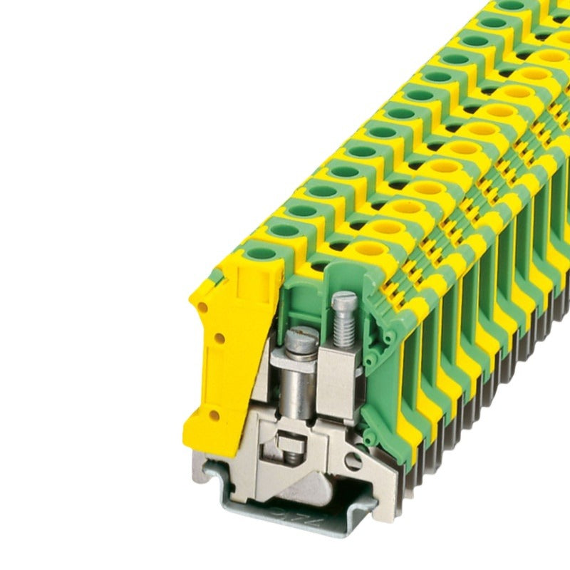 10PCS 3003923 USLKG 10 N  Ground Terminal 2Ports Yellow and Green for Phoenix