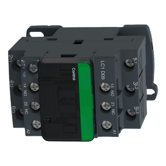 LC1D09P7  9A, 5HP at 480VAC,3 phase, 3 NO, 230VAC 50/60Hz coil for Schneider