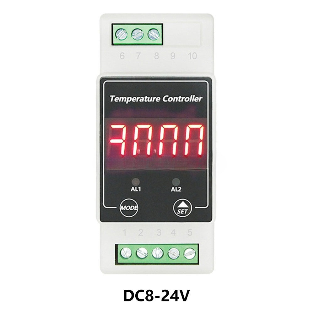 AC100-240V Din Rail Intelligent Digital Temperature Controller Thermostat 8-24V