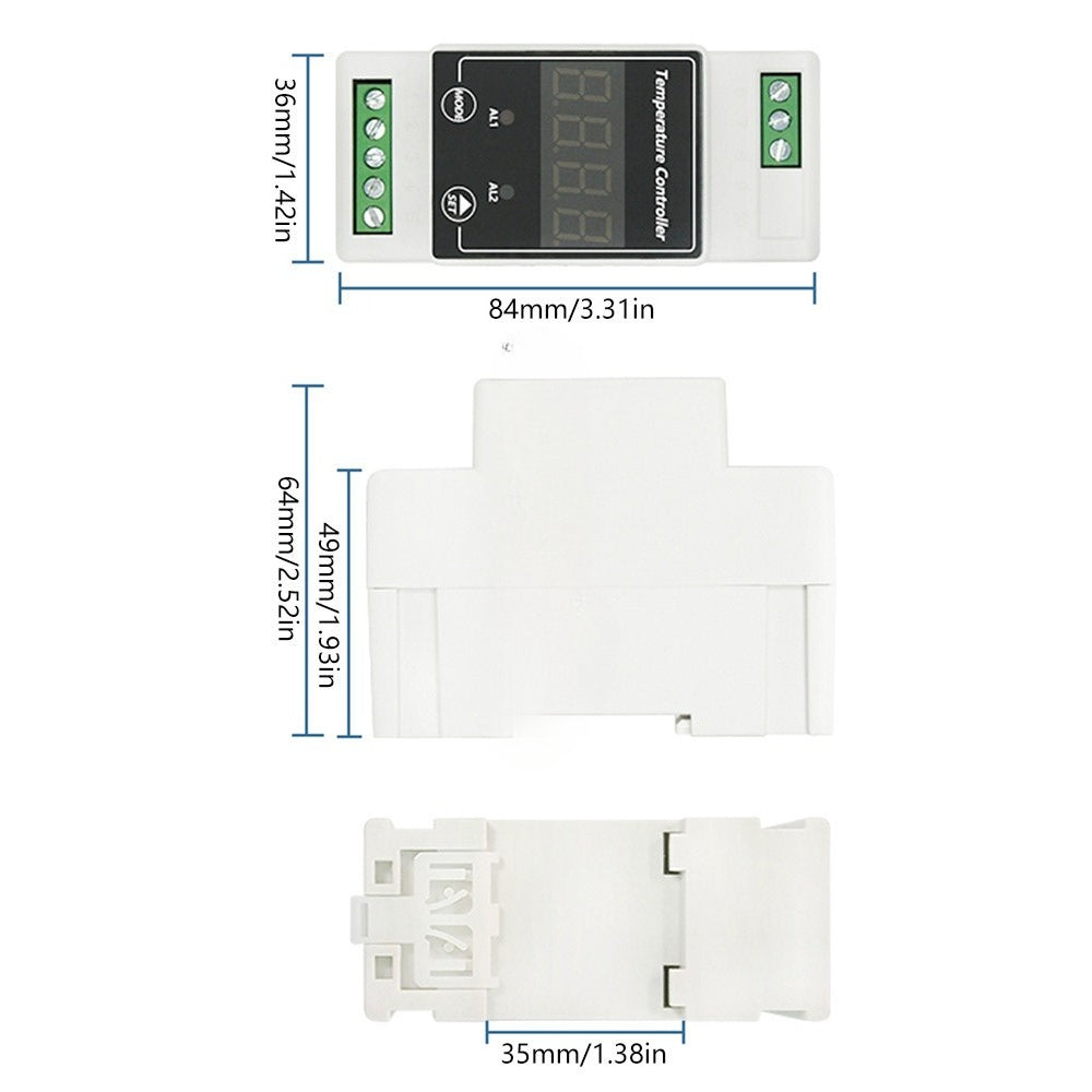 AC100-240V Din Rail Intelligent Digital Temperature Controller Thermostat 8-24V