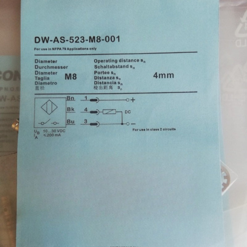 DW-AS-603-M8-001 sensors proximity switches for Contrinex