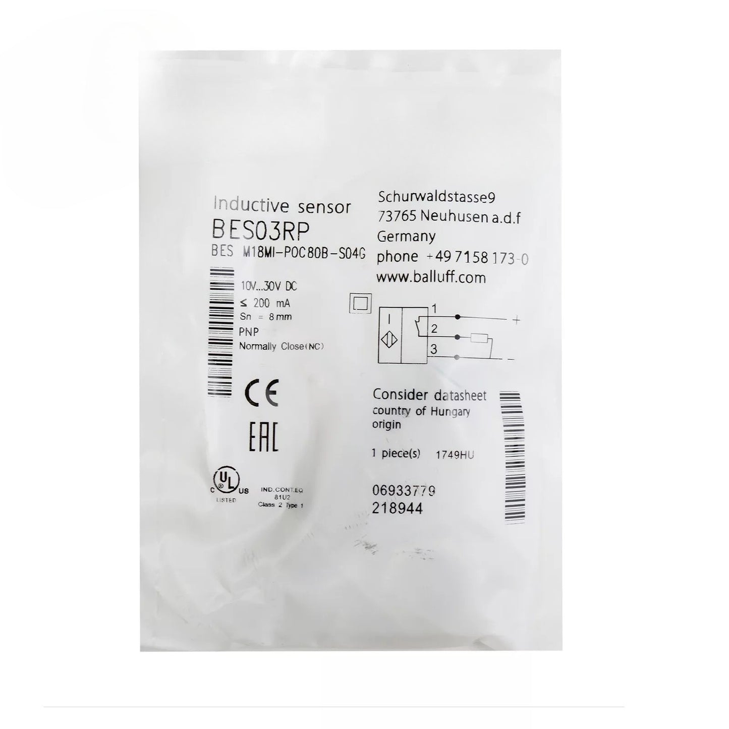 BES03RP BES M18MI-POC80B-S04G sensor for BALLUFF