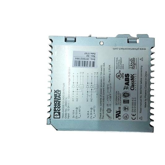 2866514 TRIO-DIODE/12-24DC/2X10/1X20 1PCS  Redundant Module 12-24V DC for  Phoenix