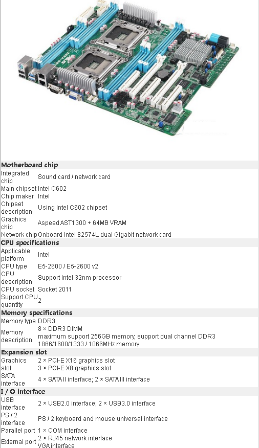 ASUS Z9PA-D8, LGA 2011/Socket R, Intel Motherboard