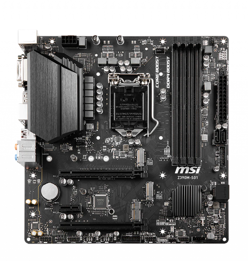 MSI Z390M-S01 LGA1151 (Intel 8th and 9th Gen) DDR4 Micro-ATX Motherboard