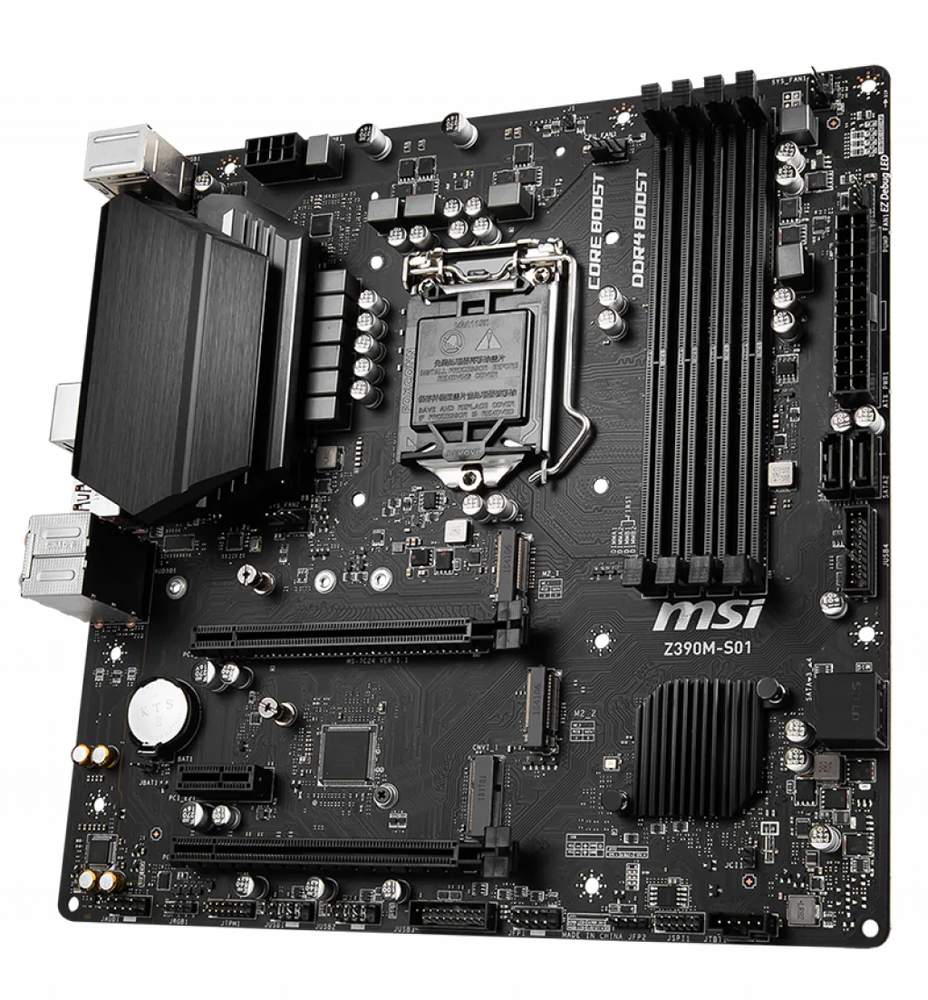 MSI Z390M-S01 LGA1151 (Intel 8th and 9th Gen) DDR4 Micro-ATX Motherboard