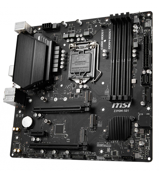 MSI Z390M-S01 LGA1151 (Intel 8th and 9th Gen) DDR4 Micro-ATX Motherboard