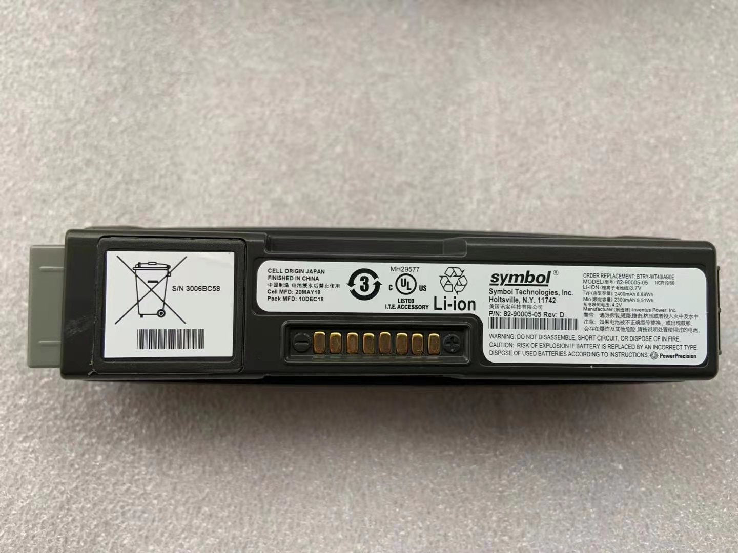 Free shipping Original New Battery For Symbol WT4000 WT4070 WT4090 WT41N0 2400mAh / 3.7V PART-WT40IABOE   82-90005-05