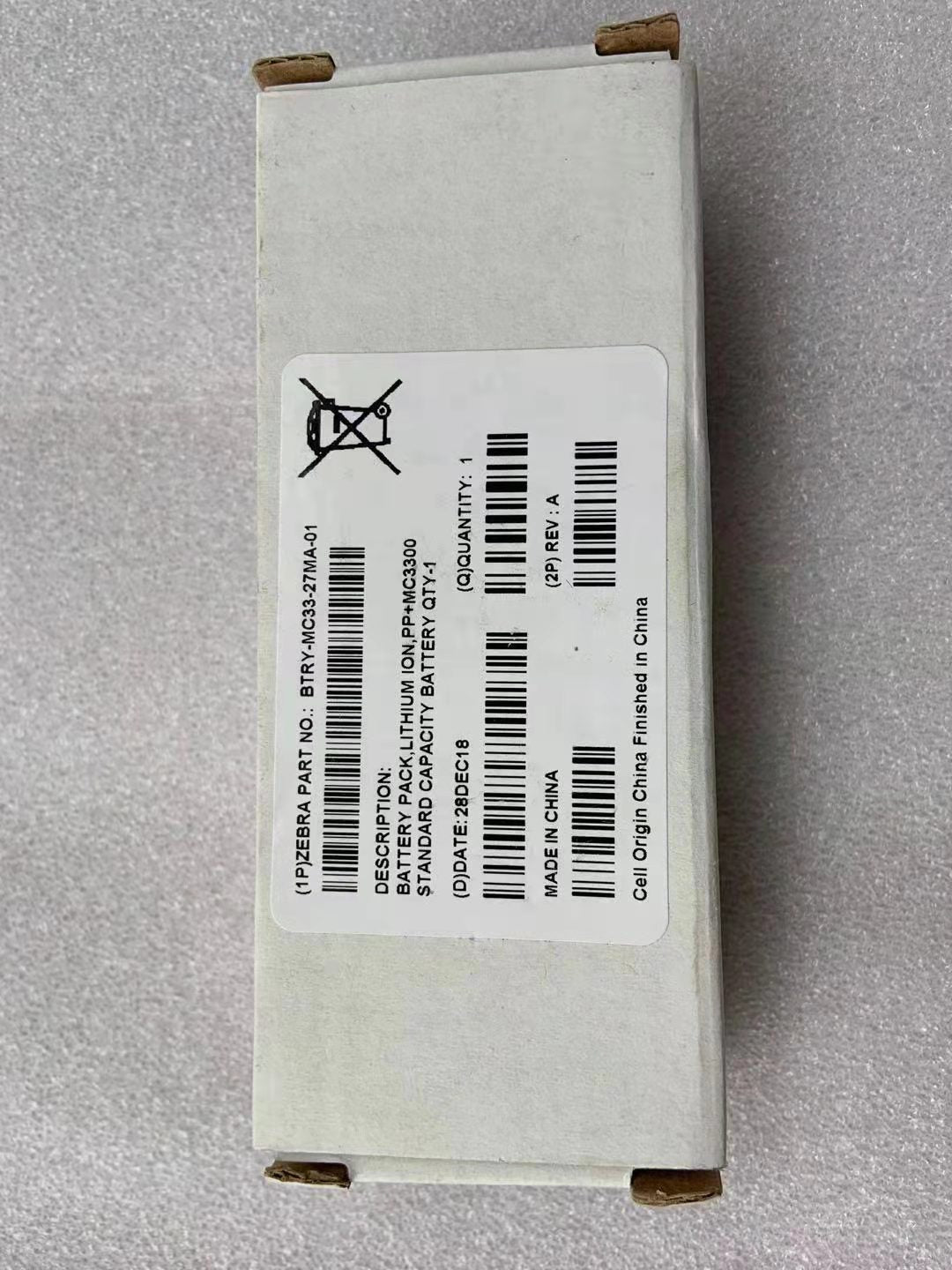 Free shipping original new motorola MC33 Battery BT-000338-01 for Symbol Zebra MC33 MC330 MC3300  2640mah 9.8wh