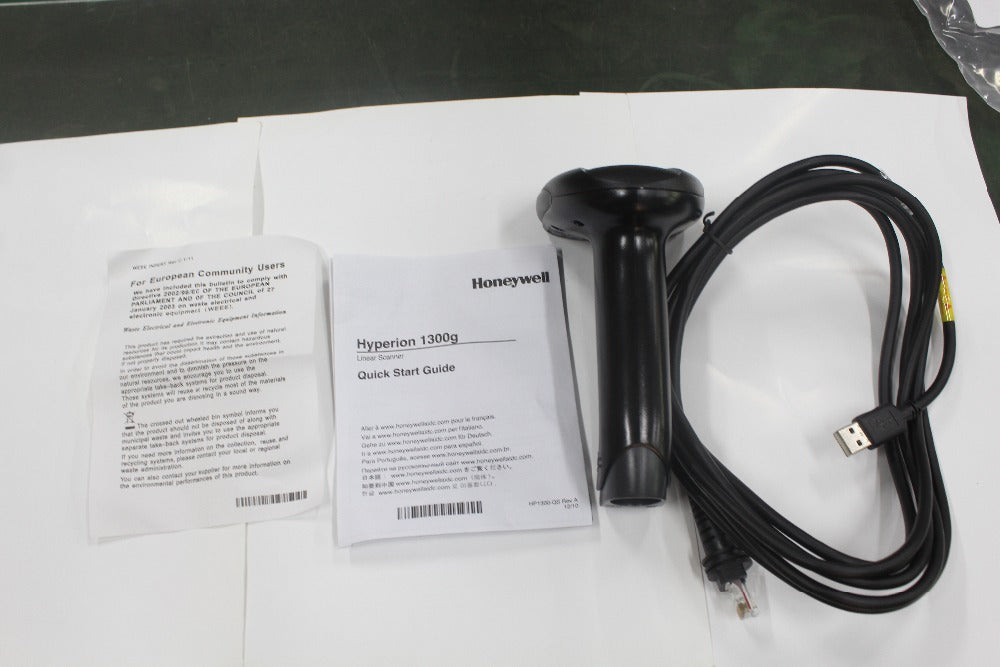 Honeywell Hyperion 1300g Handheld Bar Code Reader Black - Scanner Kit 1300G-1USB/2USB