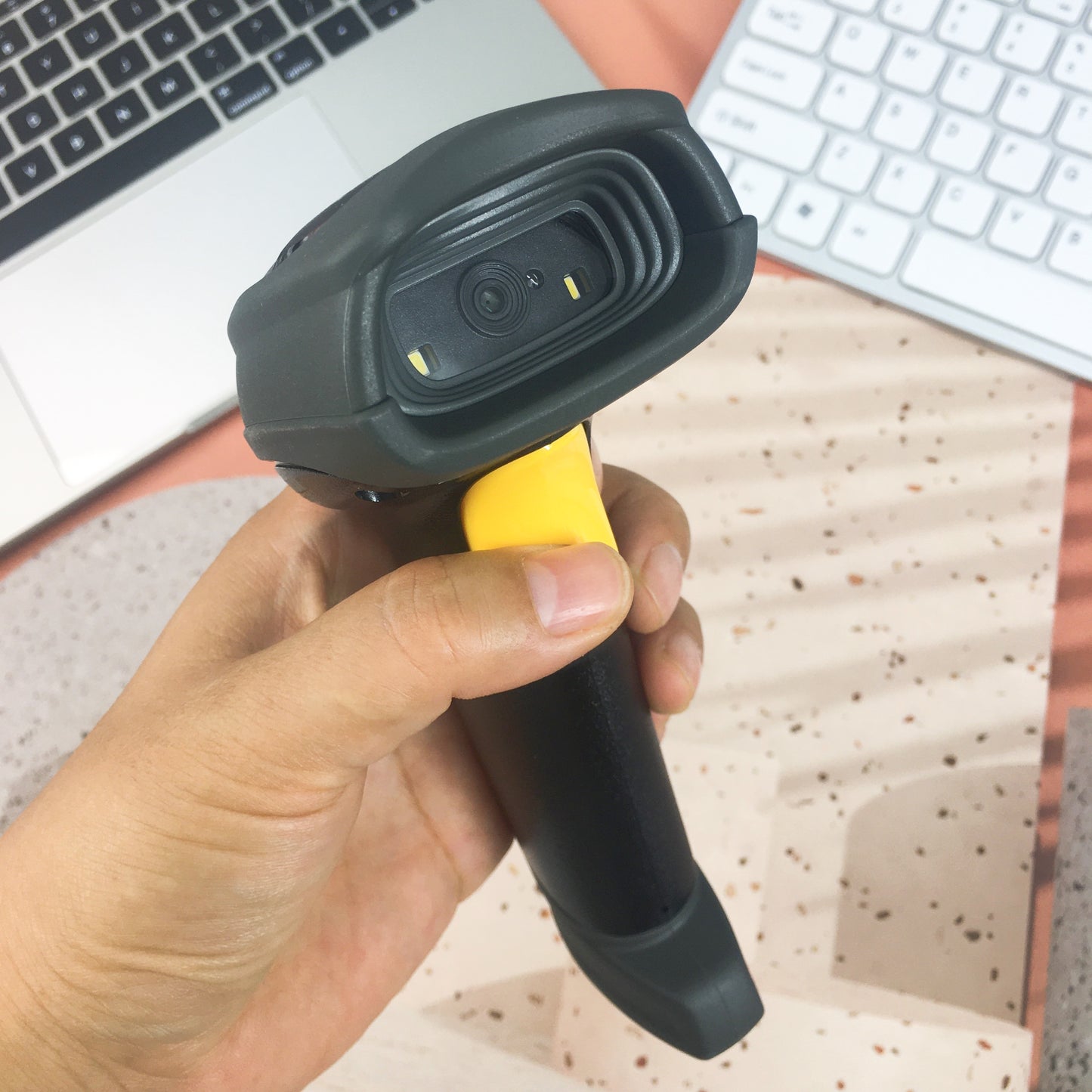 Original Brand New MINDEO MD6600 2D Handheld Laser Barcode Scanner  Wired receiver scanner screen scan IP54