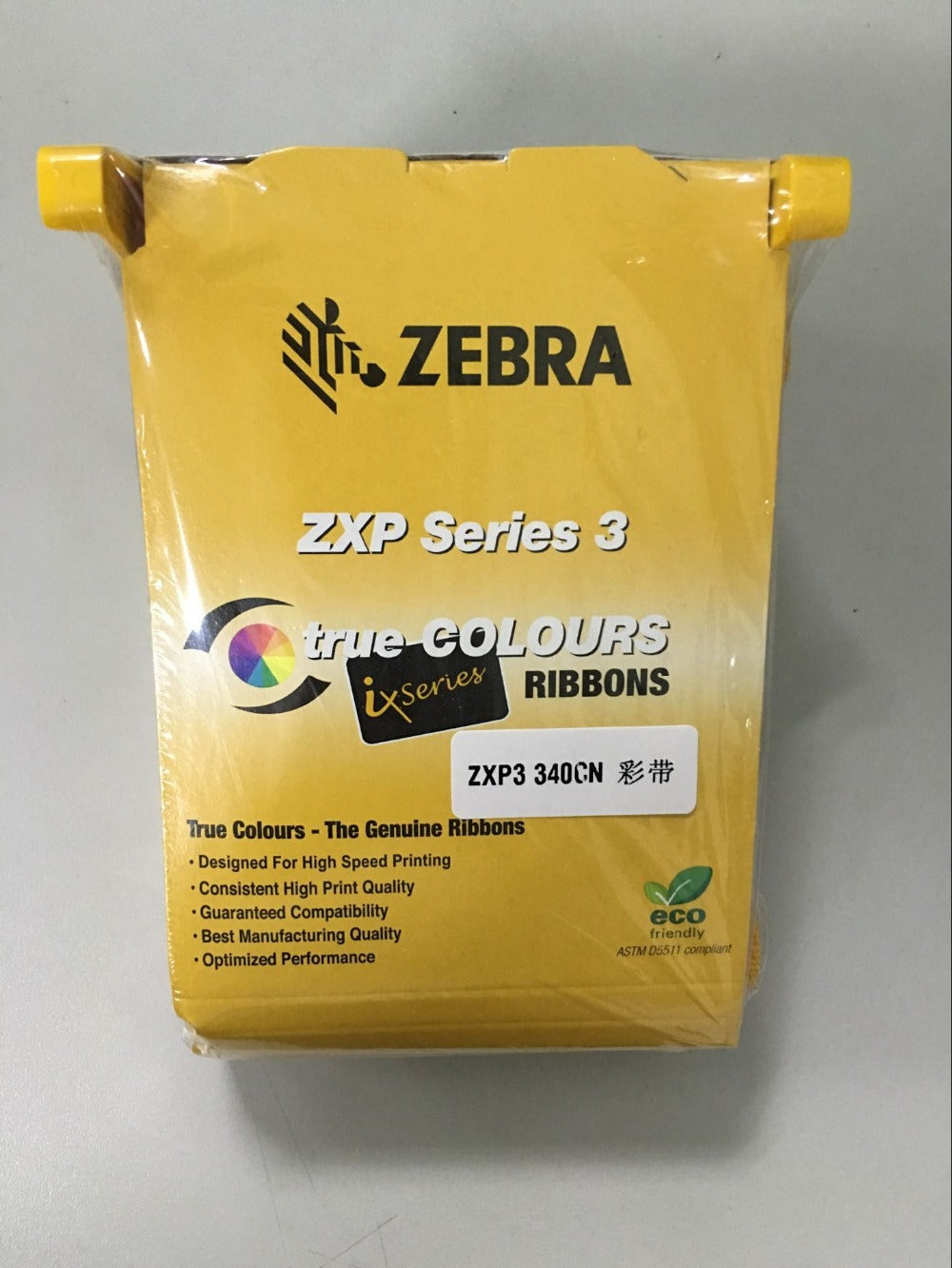 original color printer ribbon, id card color ribbon used with Zebra ZXP Series 3 printer part no.:800033-340cn