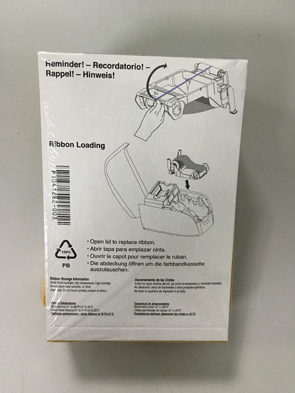 original color printer ribbon, id card color ribbon used with Zebra ZXP Series 3 printer part no.:800033-340cn
