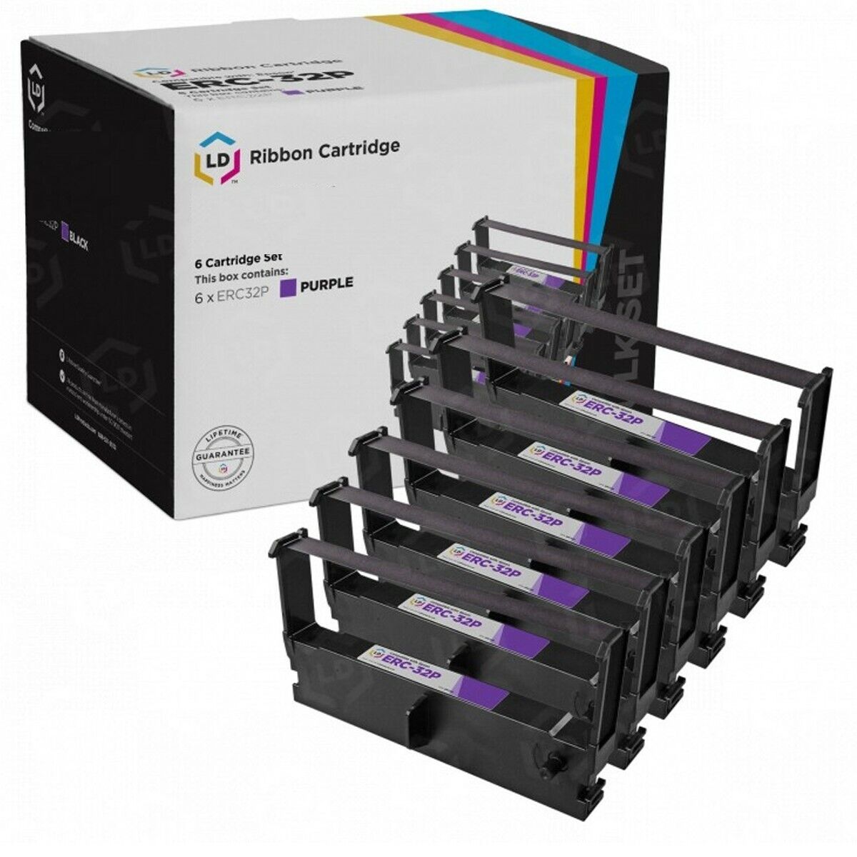 6pc Ribbon Compatible For Epson ERC-32 Purple M820 M825 M935 ERC32 Free Shipping