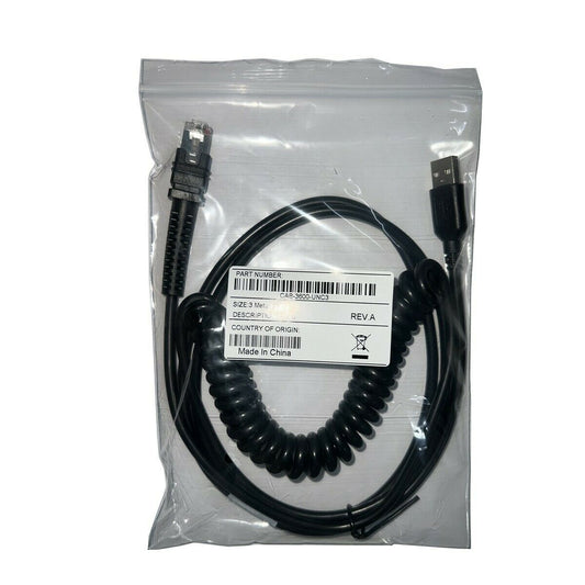 9.8FT 3M coiled USB Cable for Zebra LI3608 LI3678 DS3608 DS3678 Scanner