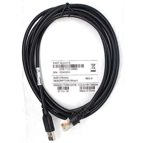 9FT USB Cable for Honeywell Metrologic MS7120 MS9540 MS5145 Barcode Scanner