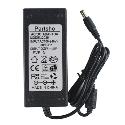20V 2.5A Adapter for Zebra TLP2722 TLP2622 TLP2122 TLP2042 TLP2642 TLP2242